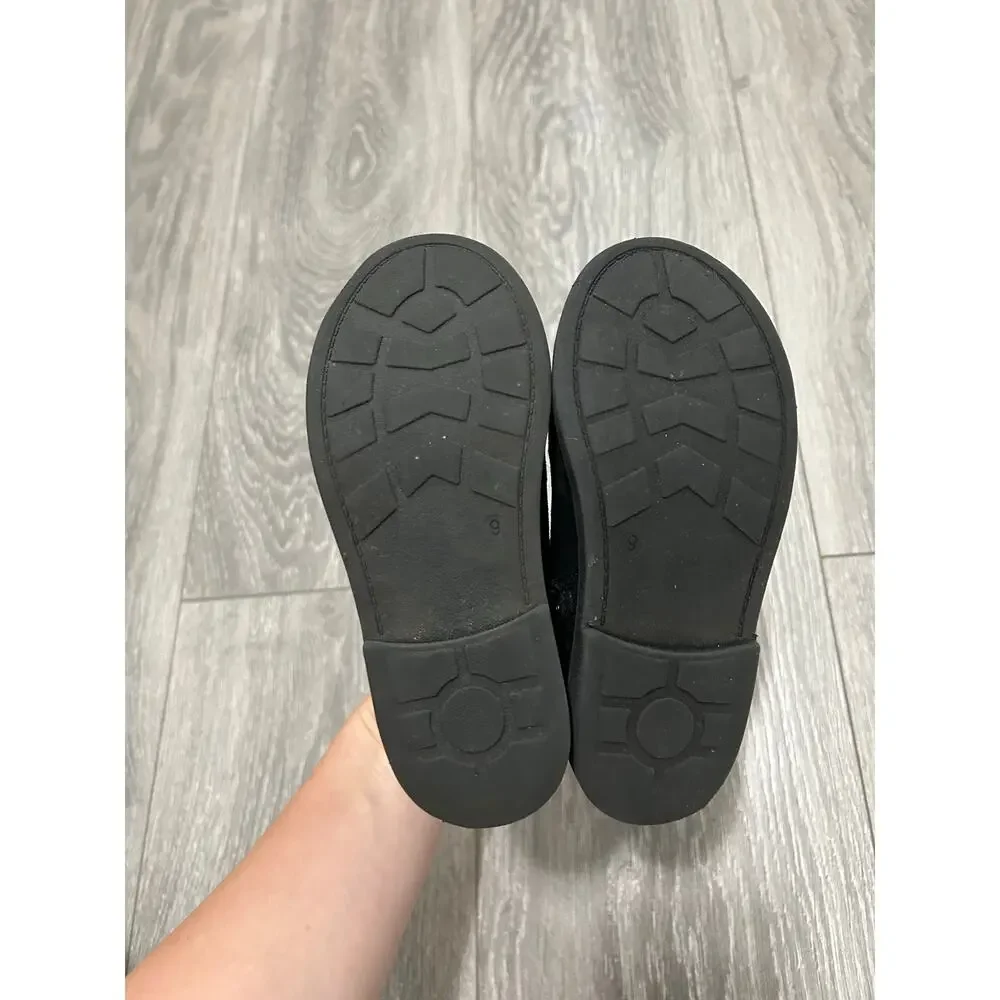 Toddler Girl’s Black Ankle Boots Shoes Size 9